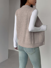 Naomi Chastellain | Buttoned V-Neck Sweater Vest