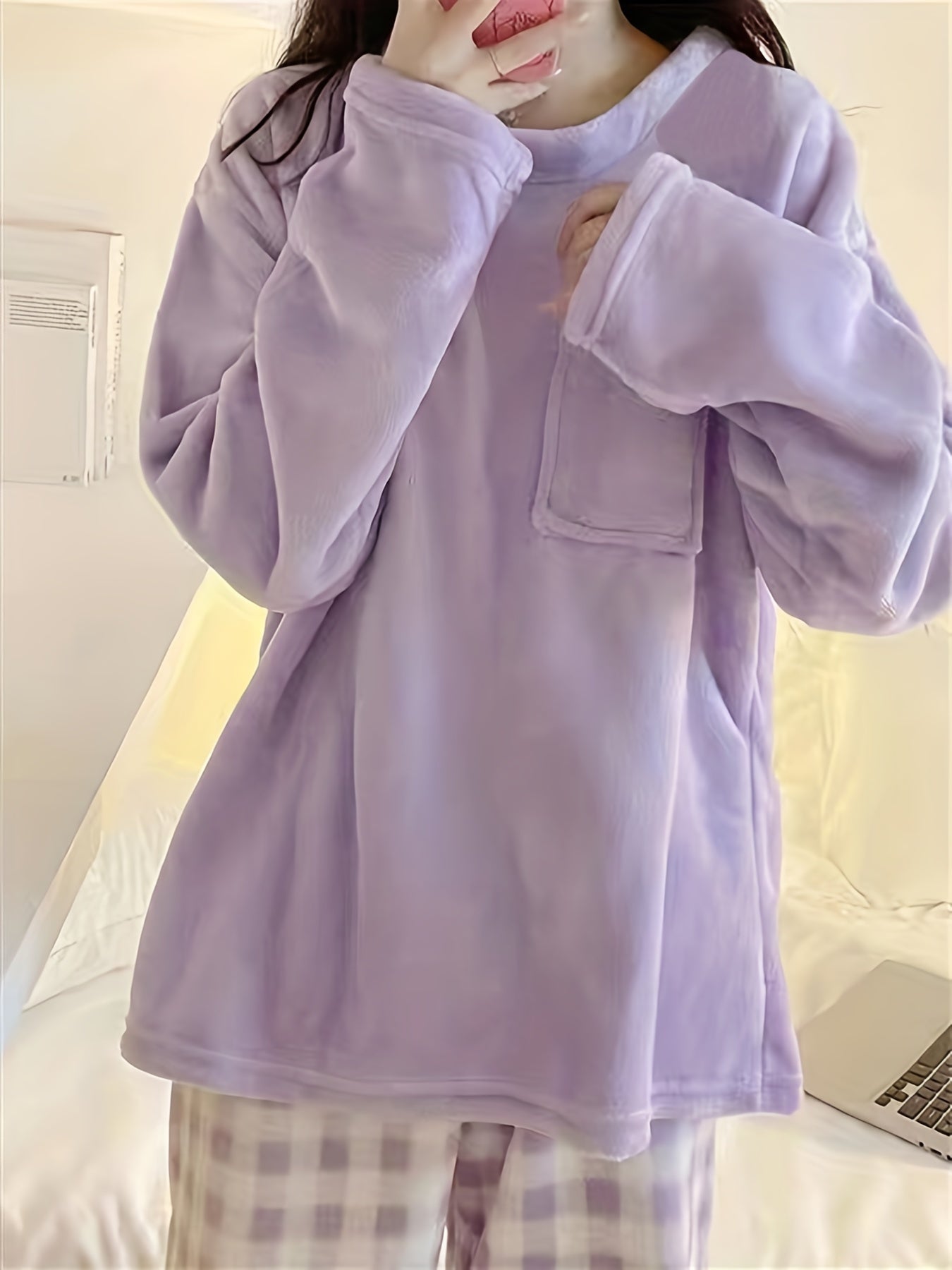 Simone Beaulieu | Plush Fleece Two-Piece Lounge Set For Women