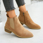 Dinah Everham | Suede-Look Chelsea Ankle Boots For Women