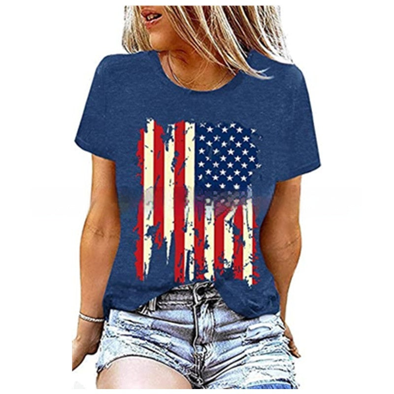 Jade Whitmore | American Flag Graphic T-Shirt For Women