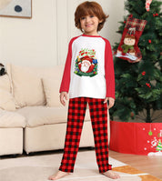 Merry Hearth | Red Raglan Santa Print Christmas Pyjamas Unisex & Family