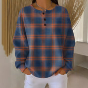Nadia Whitbourne | Christmas Print Long Sleeve Button Top For Women
