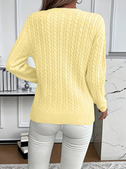 Simone Aldridge | Cable-Knit Round Neck Sweater For Women