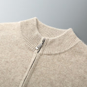 Tucker Whitwood | Zip-Up Stand Collar Knit Cardigan For Men
