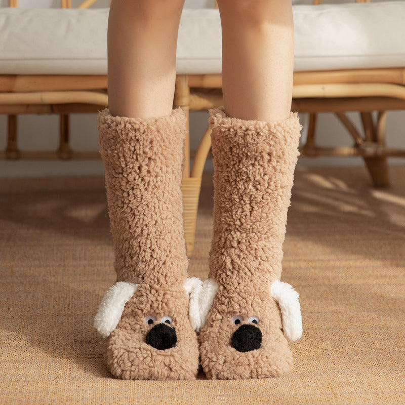 Amelie Dufresne | Cute Dog Slipper Socks For Women
