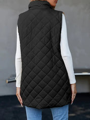 Helene Carrington | Quilted Longline Puffer Vest For Women