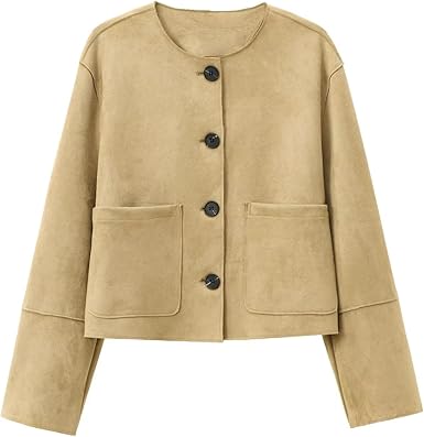 Camille Laurent | Cropped Button Jacket For Women