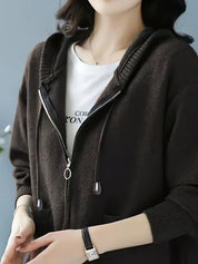 Marceline Dupraz | Cozy Zip-Up Hooded Sweater For Women