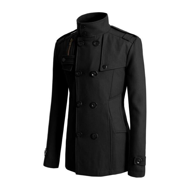 Gus Northstone | Double-Breasted Wool-Look Peacoat For Men