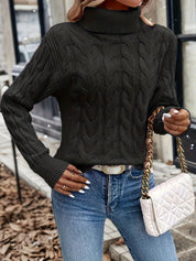 Éloise Vandermeer | Cozy Cable-Knit Turtleneck Sweater For Women