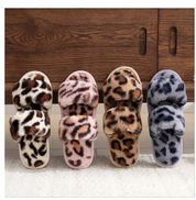 Vada Woodfield | Leopard Print Fluffy Slide Slippers For Women