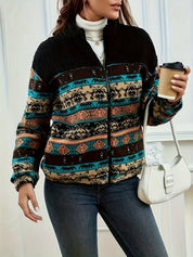 Maisie Everdale | Patterned Zip Jacket For Women