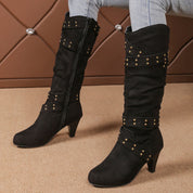 Beatrice Lombard | Rivet Cross-Strap Cowboy Boots For Women