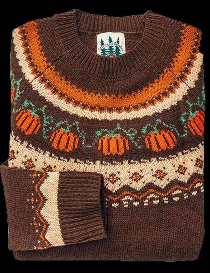 Genevieve Harland | Halloween Pumpkin Knit Sweater For Women