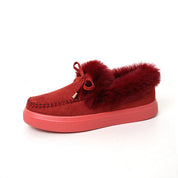 Chiara Bellucci | Fluffy Fur-Trim Moccasin Slippers For Women