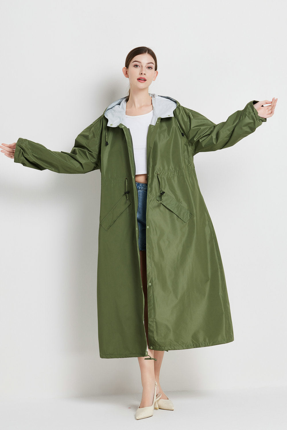 Eloise Marchmont | Women's Hooded Raincoat Trench Coat
