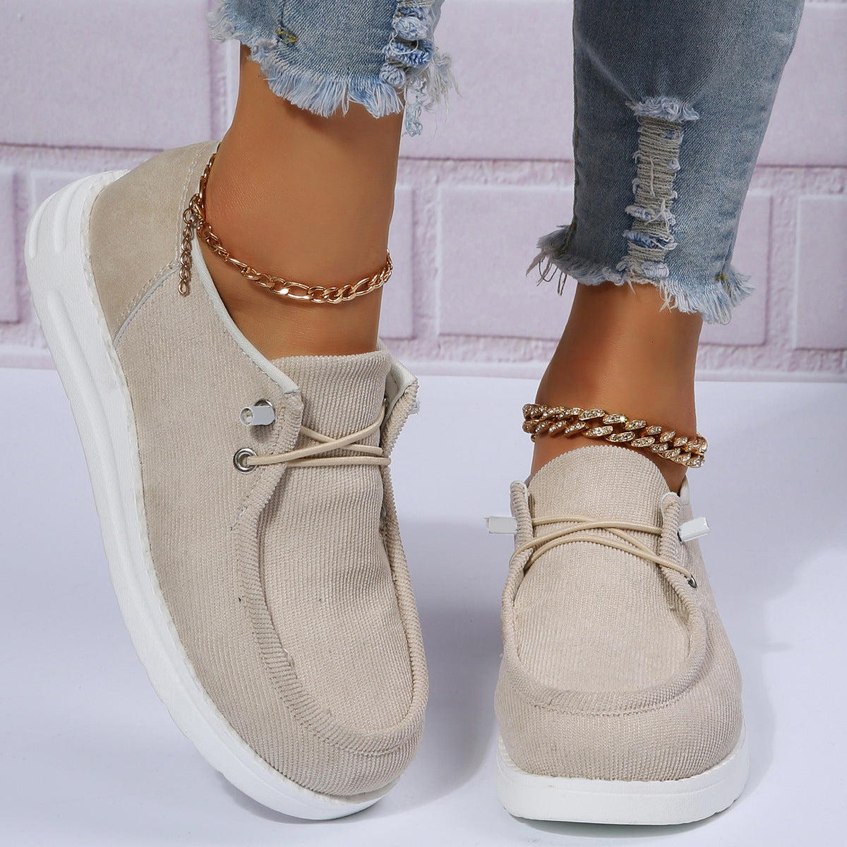 Odette Rinaldi | Breathable Canvas Slip-On Flats For Women