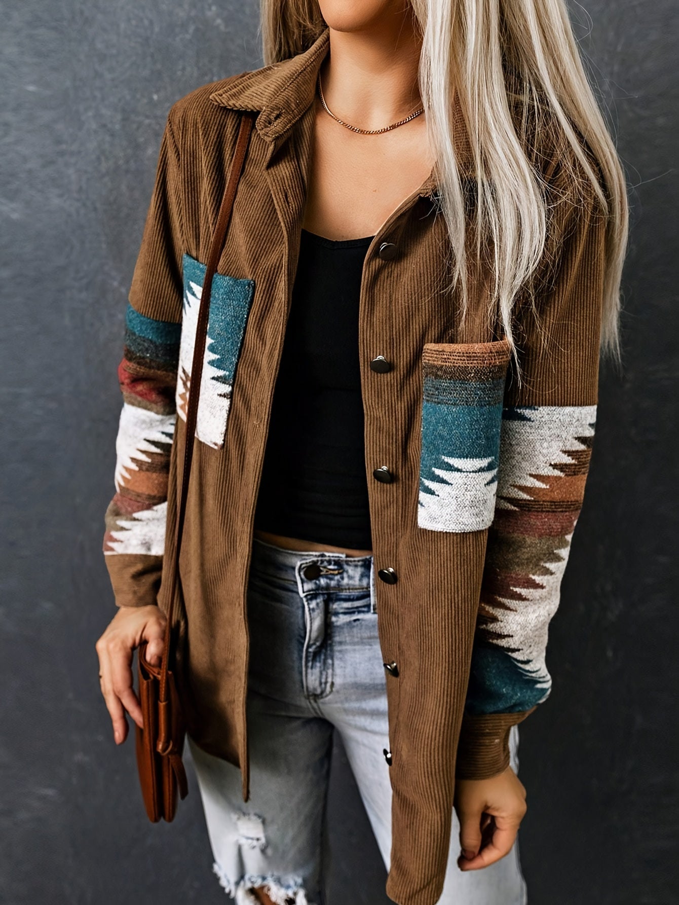 Harper Duvall | Southwestern Corduroy Jacket For Women