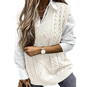 Valentina Sorel | Cable Knit Sweater Vest For Women