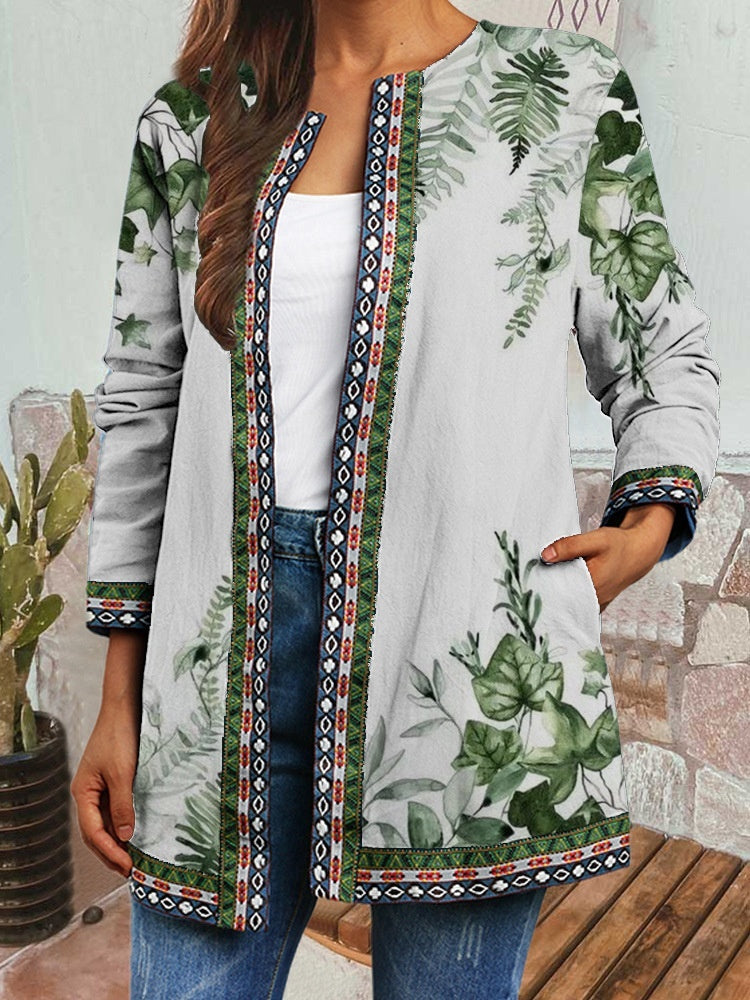 Beatrice Anselmi | Bohemian Print Long-Sleeve Cardigan Jacket For Women