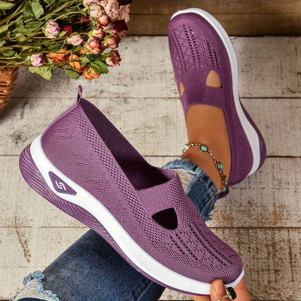 Arabella Fontaine | Lightweight Knit Slip-On Sneakers for Women