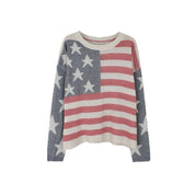 Brielle Ashmore | American Flag Knit Sweater For Women