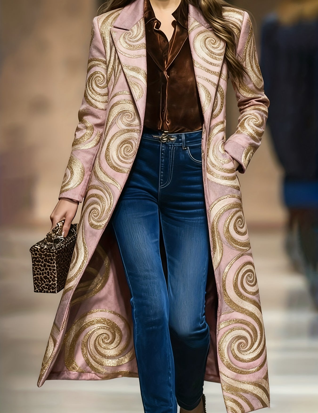 Sallie Kingswell | Velvet Long Lapel Duster Coat For Women