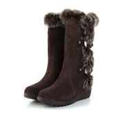 Charlotte Beaumont | Fur-Trim Mid-Calf Boots For Women