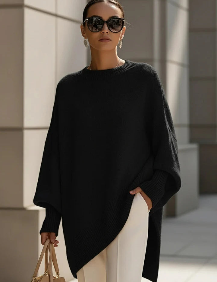 Margot Sinclair | Oversized Batwing Knit Pullover Sweater For Women