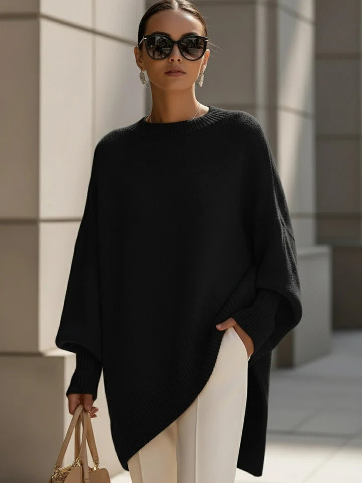 Margot Sinclair | Oversized Batwing Knit Pullover Sweater For Women