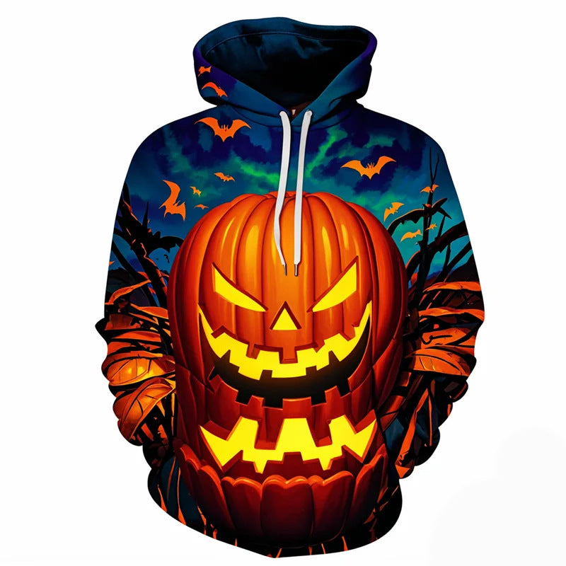 Pumpkin Patch | Glowing Pumpkin Halloween Hoodie For Men