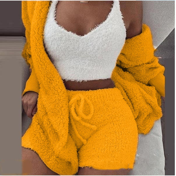 Rosette Linford | 3-Piece Fluffy Loungewear Set For Women