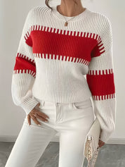 Margaux Thibault | Colour-Block Striped Sweater For Women