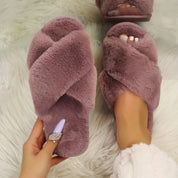 Beatrice Lombardi | Fluffy Faux Fur Slide Slippers For Women