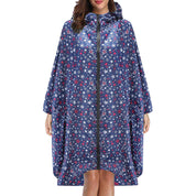 Elaine Beaurivage | Printed Hooded Raincoat For Women