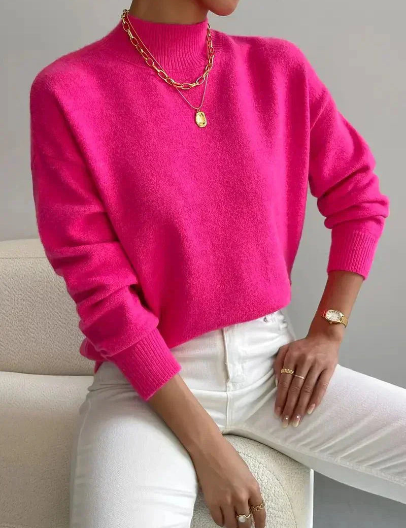 Elouise Cavanagh | Mock Neck Knit Sweater For Women