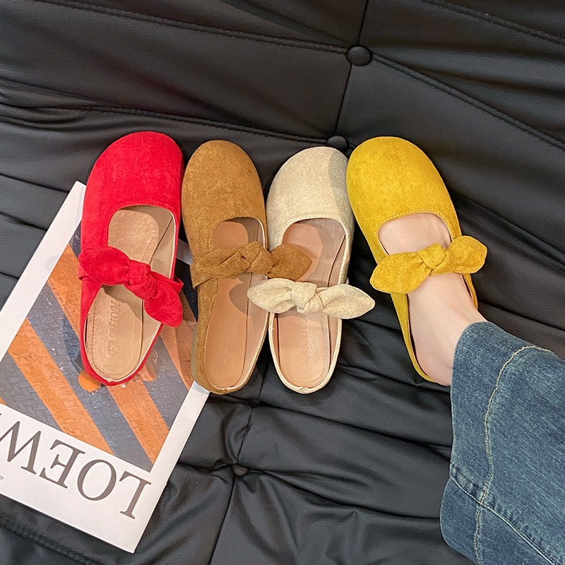 Camille Rousseau | Bow Mary Jane Mule Flats For Women