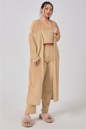 Brianna Vossmore | Fluffy 3-Piece Lounge Set For Women