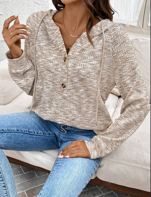 Cassandra Loiselle | Buttoned Hoodie Sweatshirt For Women