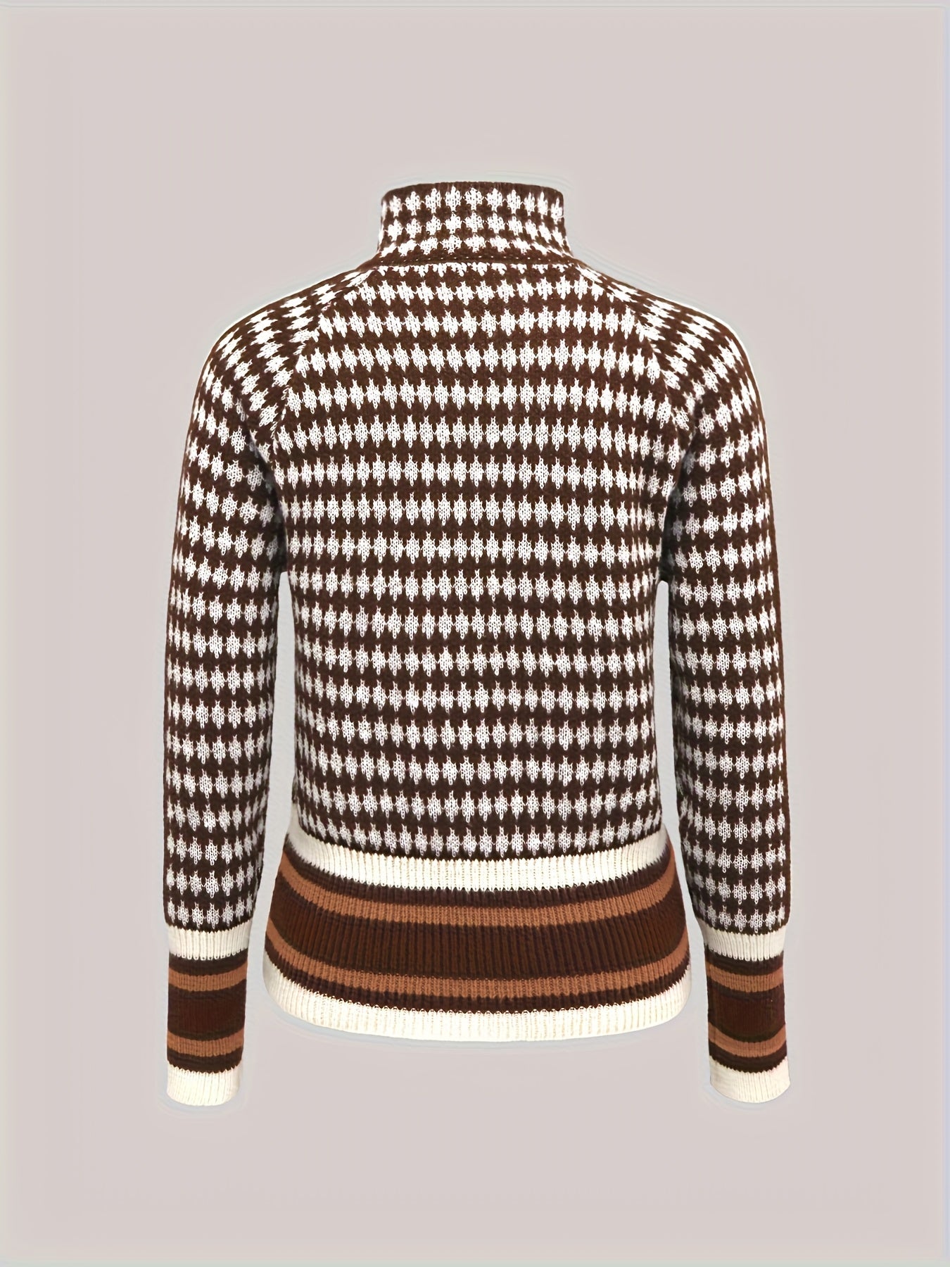 Ines Vasseur | Houndstooth Zip-Front Sweater For Women