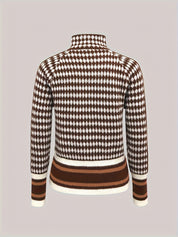 Ines Vasseur | Houndstooth Zip-Front Sweater For Women
