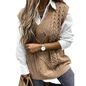 Valentina Sorel | Cable Knit Sweater Vest For Women