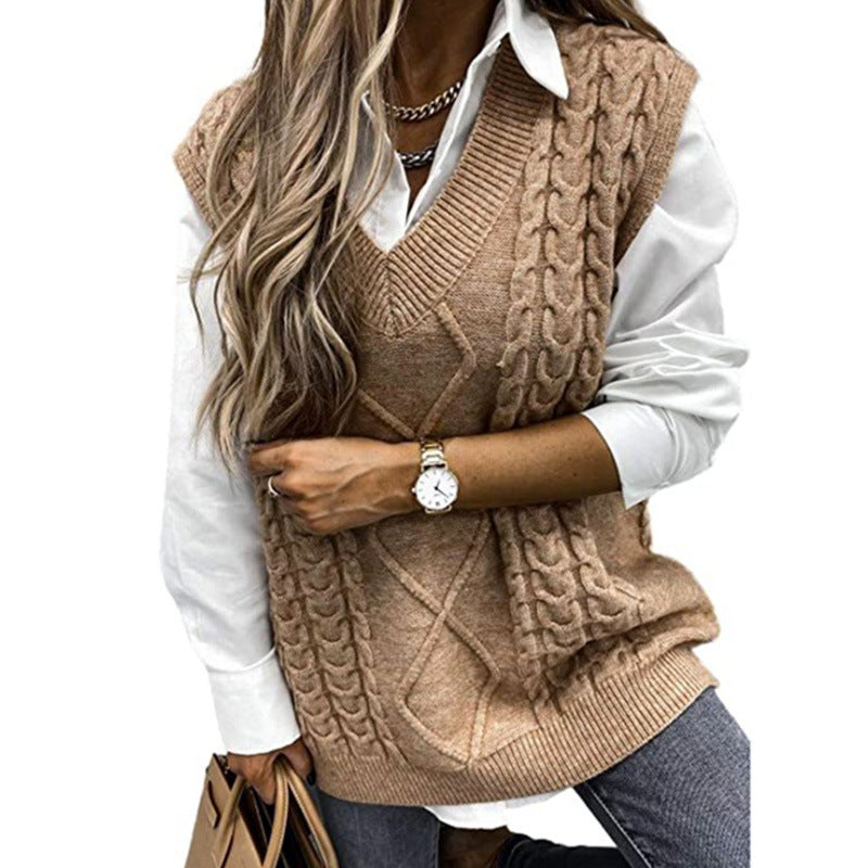 Valentina Sorel | Cable Knit Sweater Vest For Women