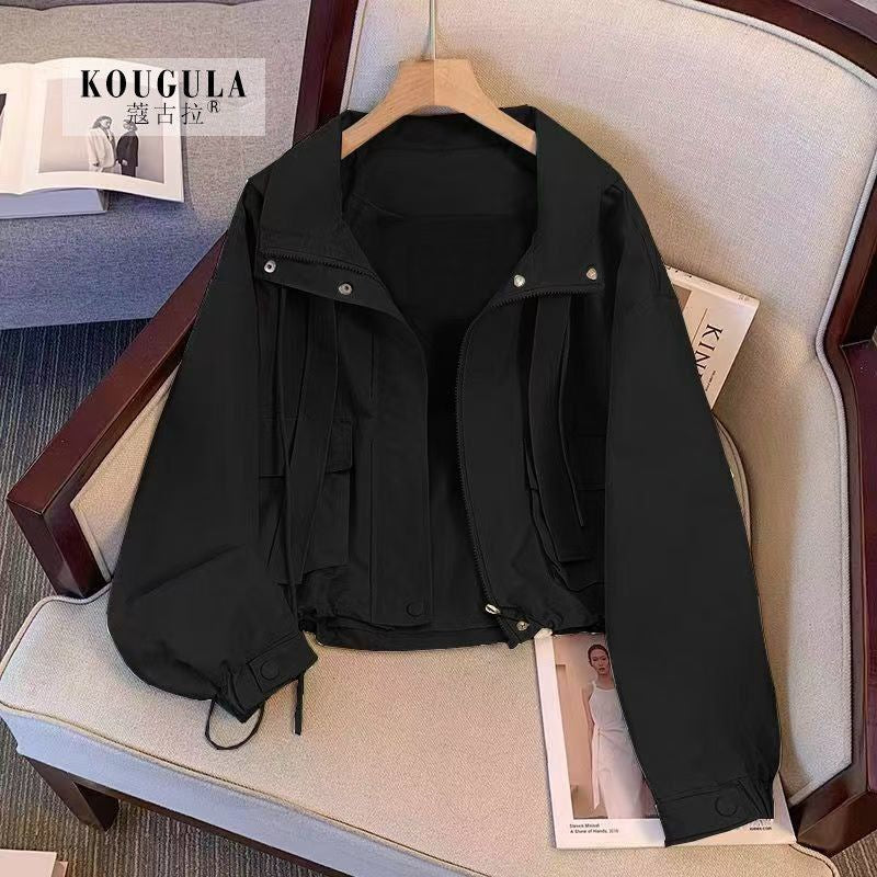Amandine Lefebvre | Cropped Work Jacket With Drawstring Waist For Women