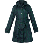 Cecilia Wrenmore | Hooded Plaid Trench Raincoat For Women