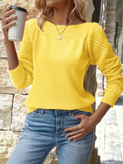 Colette Ashworth | Openwork Sleeve Sweater For Women
