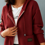 Marceline Dupraz | Cozy Zip-Up Hooded Sweater For Women