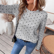 Alessandra Conti | Polka Dot Long-Sleeve Top For Women