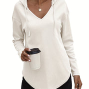 Naomi Verlaine | Relaxed V-Neck Hoodie For Women