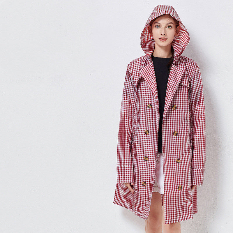 Harriet Dunwall | Plaid Hooded Trench Coat For Women